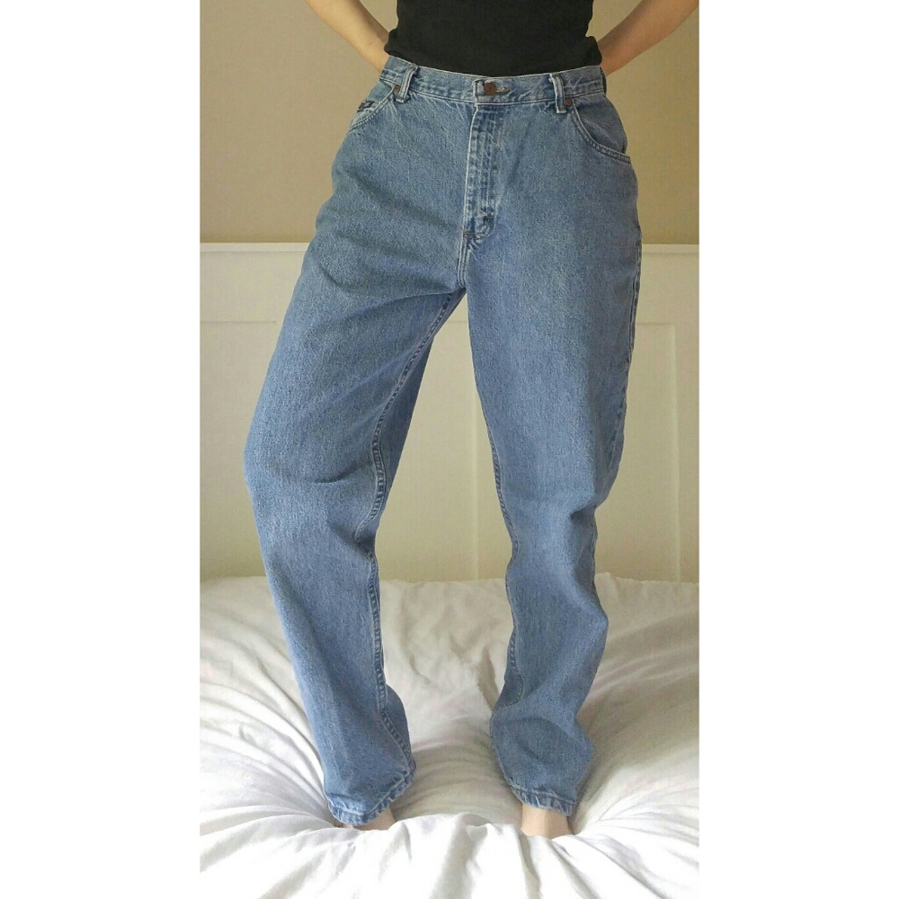 Vintage 90s Mom Jeans Medium Stonewash 30x30 - Picture 3 of 10